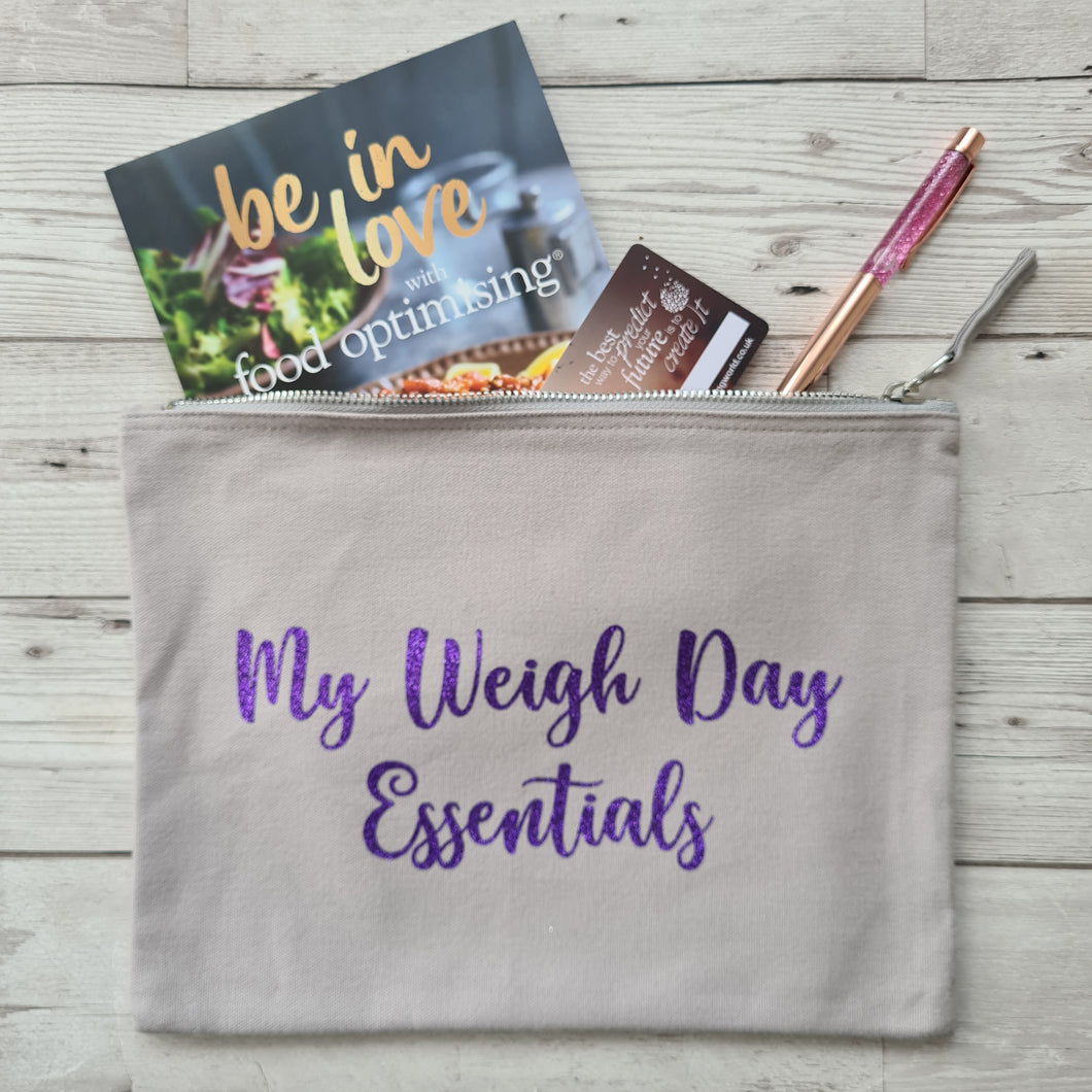 My weigh day essentials Bag