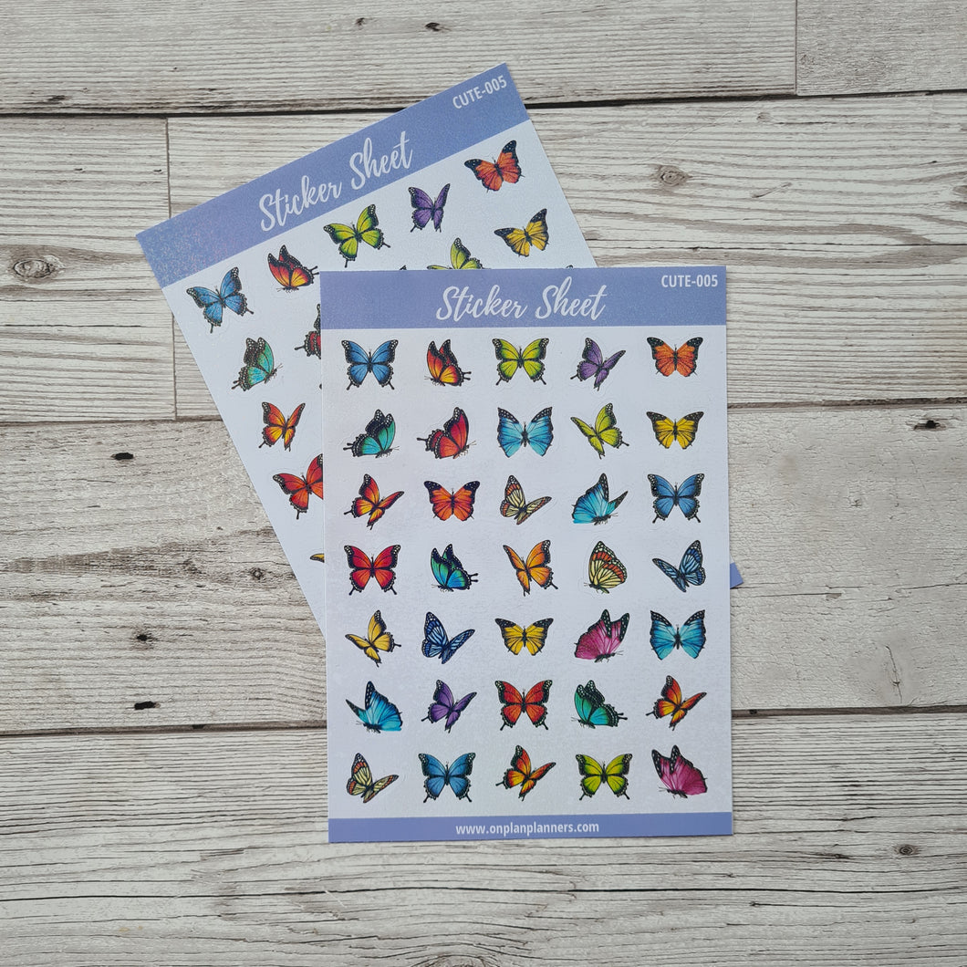 Holographic Butterfly Stickers - CUTE 005