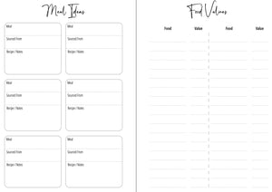 Grey Love Yourself 8 and 12 Week Organiser Refill
