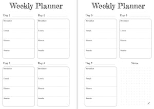Wedding Personalised 12 Week Food and Daily Life Diary Refills