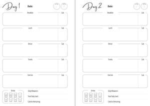 Never Give Up 8 and 12 Week Food Diary