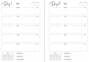 Perfect 8 and 12 Week Food Diary