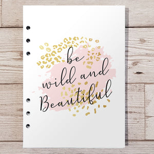 Be Wild & Beautiful 8 and 12 Week Organiser Refill