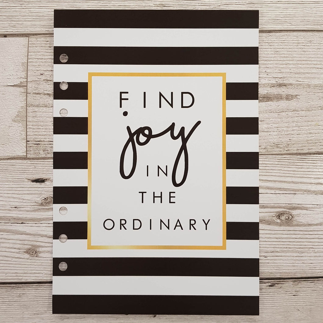 Find Joy in the Ordinary 8 and 12 Week Organiser Refill