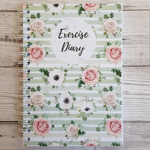 Green Floral 12 Week Exercise Diary