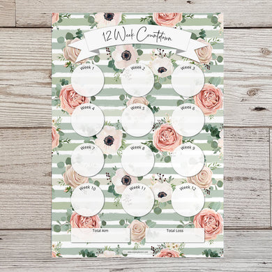 Green Floral Countdowns