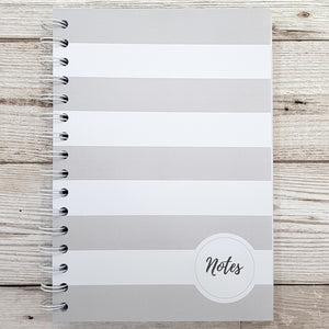 Grey Stripe Note and To-do Pad