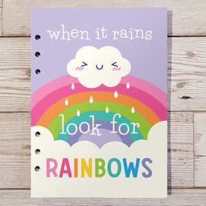 Look for rainbows Kawaii 8 and 12 Week Organiser Refill