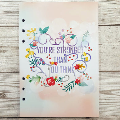 You're stronger than you think 8 and 12 Week Organiser Refill
