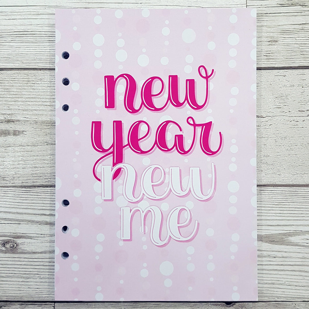 Pink New Year New Me 12 Week Food and Daily Life Diary Refills