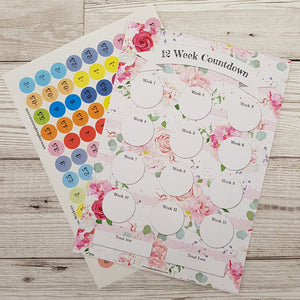 Pink Floral Countdowns