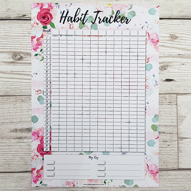 Pink Floral Habit Tracker