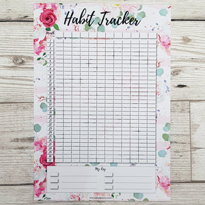 Pink Floral Habit Tracker