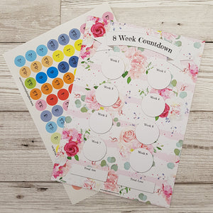 Pink Floral Countdowns
