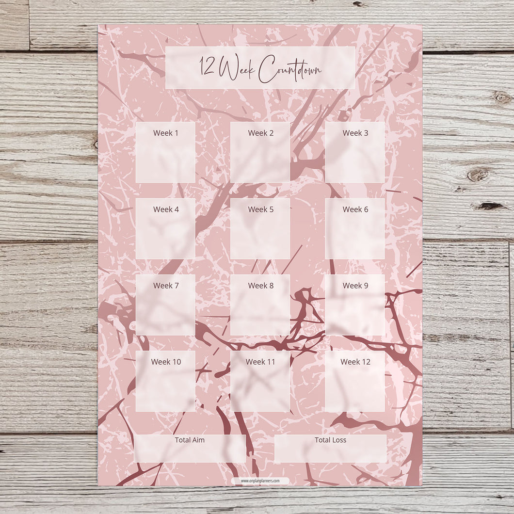 Pink Marble Countdowns