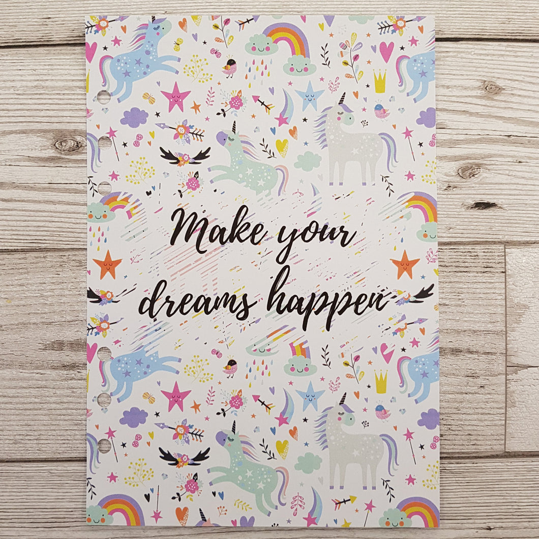 Make Your Dreams Happen 8 and 12 Week Organiser Refill
