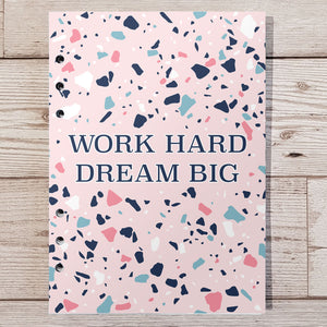 Work hard dream big 12 Week Food and Daily Life Diary Refills